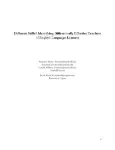 Different Skills? Identifying Differentially Effective Teachers of