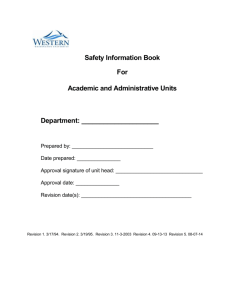 Safety Information Book - Western Washington University