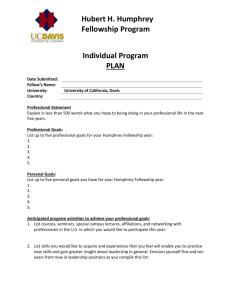 Individual Program Plan (IPP) - Hubert H. Humphrey Fellowship