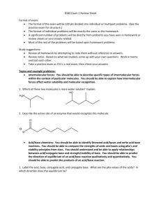Exam 2 study guide - Chemistry Courses: About