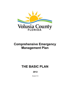 Volusia County Comprehensive Emergency Management Plan