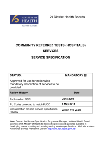 Community Referred Tests (Hospitals)