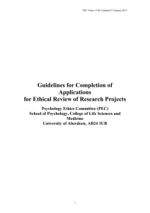 Ethical Guidelines for Research Projects