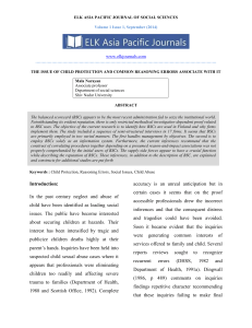 ELK ASIA PACIFIC JOURNAL OF SOCIAL SCIENCES Volume 1