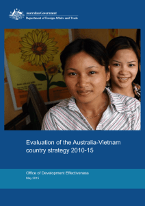 Evaluation of the Australia-Vietnam country strategy 2010–15