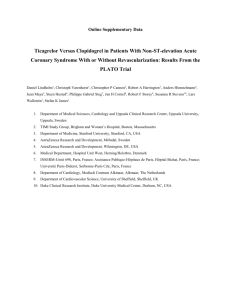 Ticagrelor Versus Clopidogrel in Patients With Non-ST