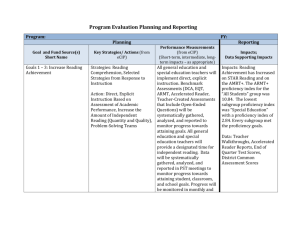 Program Evaluation Planning and Reporting