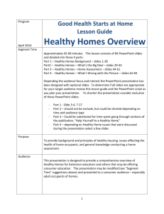 Lesson Plan - Healthy Homes Partnership