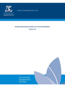 Standard Operating Procedures for Stream Metabolism Version 1.0