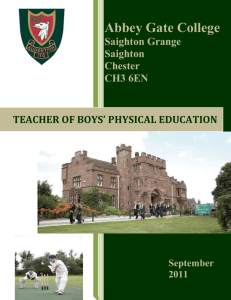 Teacher of Boys` Physical Education