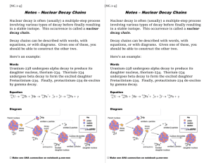 Nuclear Decay Chains Notes