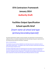 ITT volume 5: school specific brief template