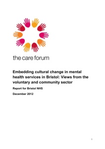Embedding cultural change in mental health services in Bristol