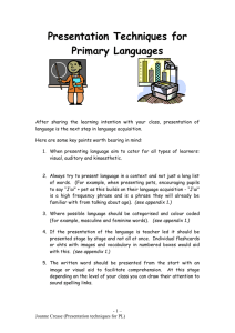 Presentation Techniques - Dane Court Grammar School