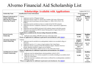 Scholarships Available with Applications