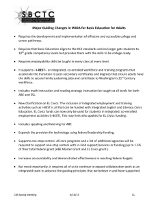 WIOA Major Guiding Changes and Perf.