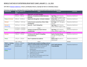 Berkeley Method of Entrepreneurship Bootcamp (BMoE)