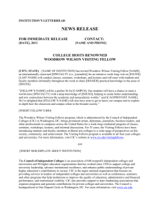 Sample Press Release - The Council of Independent Colleges