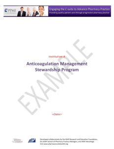 Business Case - Anticoagulation Management