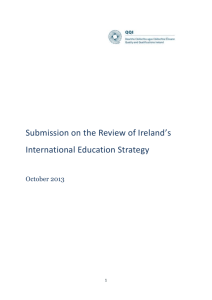Submission on the Review of Ireland`s International Education
