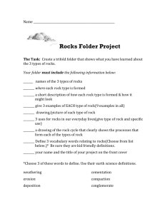 Rocks Folder Project / Microsoft Word document