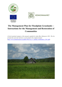The Management Plan for Floodplain Grasslands