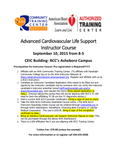 ACLS Instructor Course Flyer