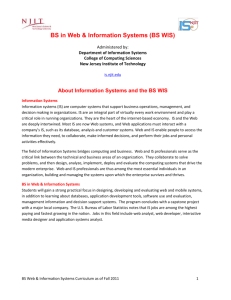 Electives - Department of Information Systems • NJIT