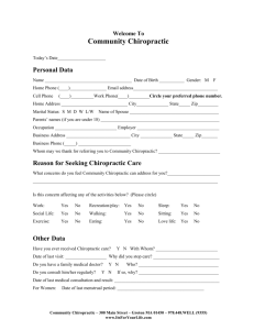 Adult NP Paperwork - Community Chiropractic