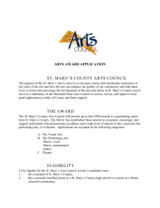Scholarship Application - St. Mary`s County Arts Council