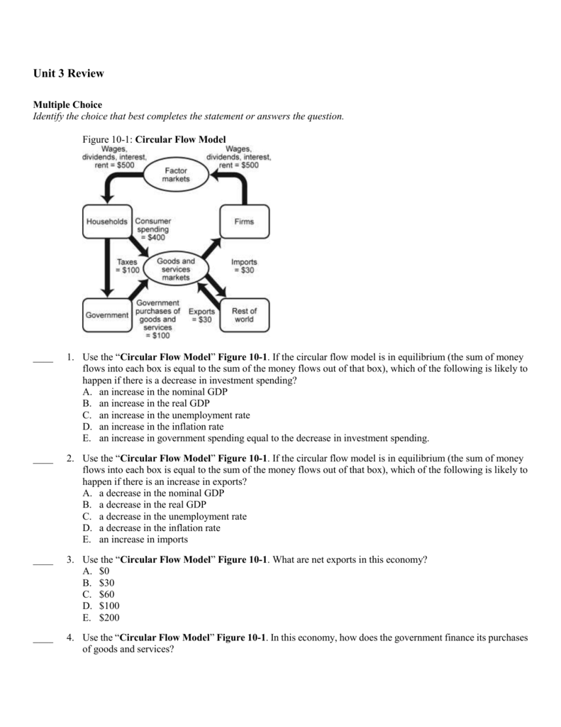 Unit 3 Review Answers