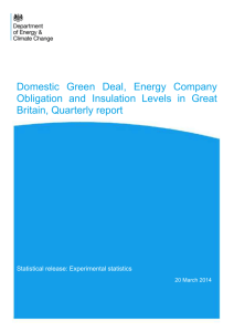 Green Deal, ECO and Insulation Levels, up to December