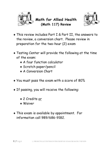Math for Allied Health