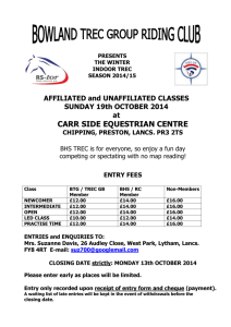 Carrside 19th Oct 2014 Schedule