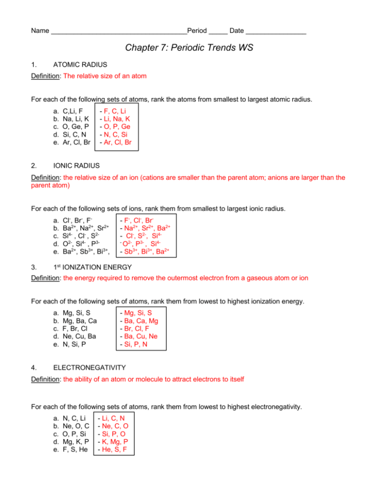 Periodictrends Ws Key1