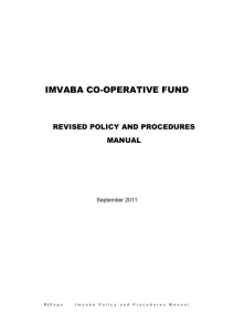 Policy of Imvaba Fund