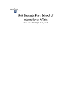 Penn State School of International Affairs Strategic Plan