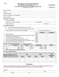 Ohio Return of Oil and Gas Properties