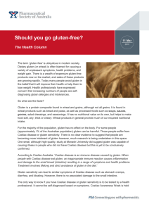 Should you go gluten-free? - Pharmaceutical Society of Australia