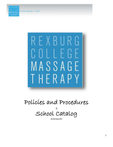 Policy - Rexburg College of Massage Therapy