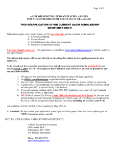 AAUW Current Students Scholarship Application