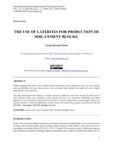 The Use Of Laterites For Production Of Soil