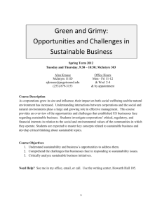 Green and Grimy: Opportunities and Challenges in Sustainable