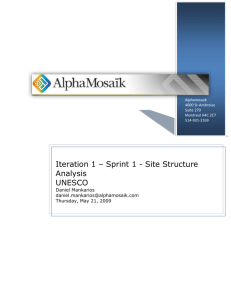 Iteration 1 * Sprint 1 - Site Structure Analysis