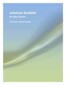 sciences booklet - mia