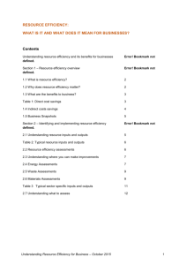 Resource Efficiency for Business - Final