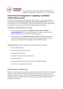Instructions for Assignment 2: Applying a qualitative - Ping-Pong