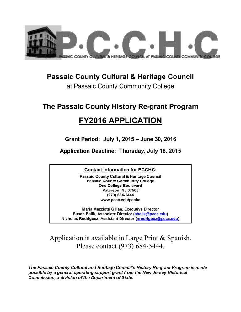 Application Passaic County Community College