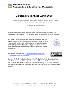 Getting Started With ASR