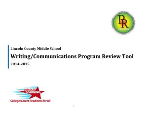 Writing Program Review - Lincoln County Schools